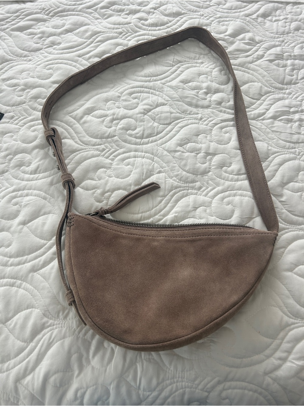 Like new suede sling bag